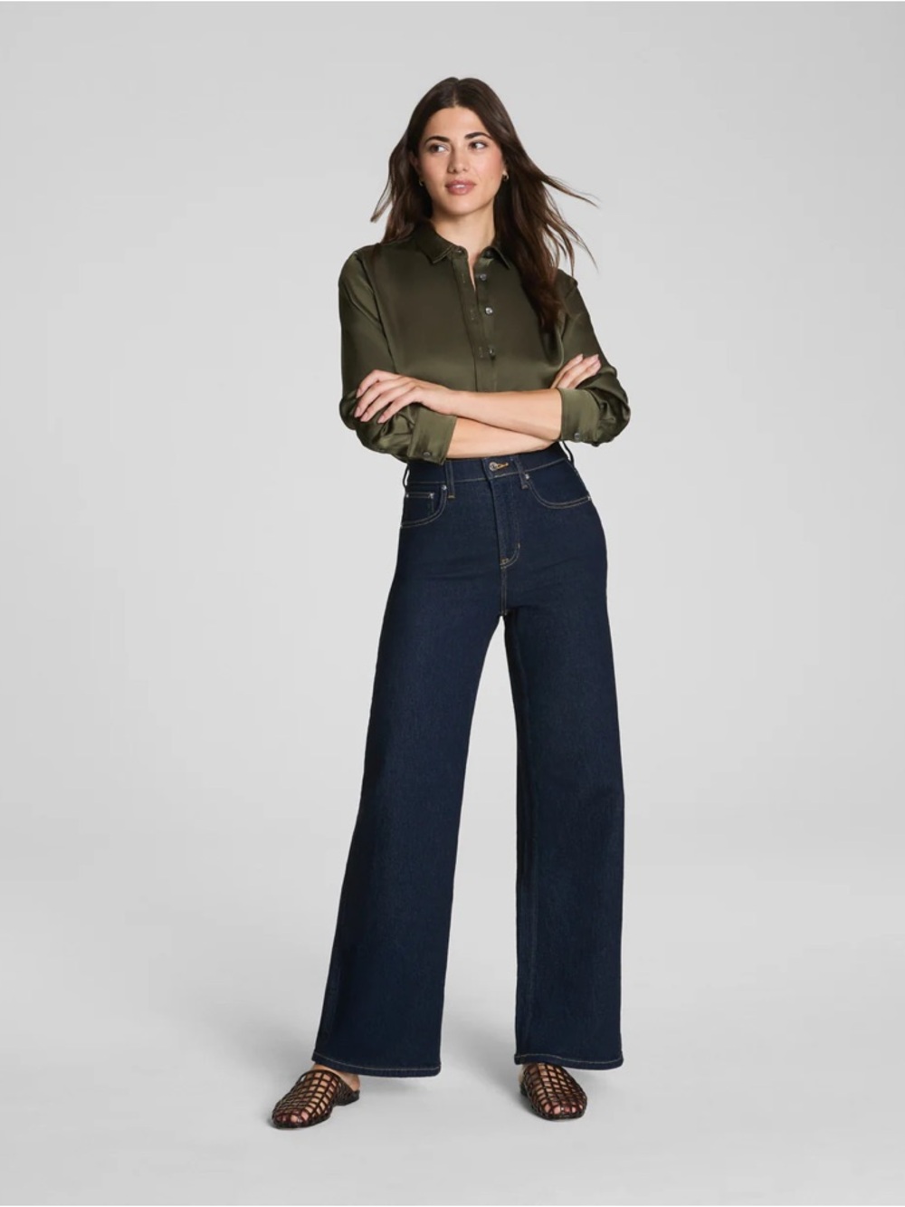 SPANXshape Authentic 360 Wide Leg Jeans - Marina colour